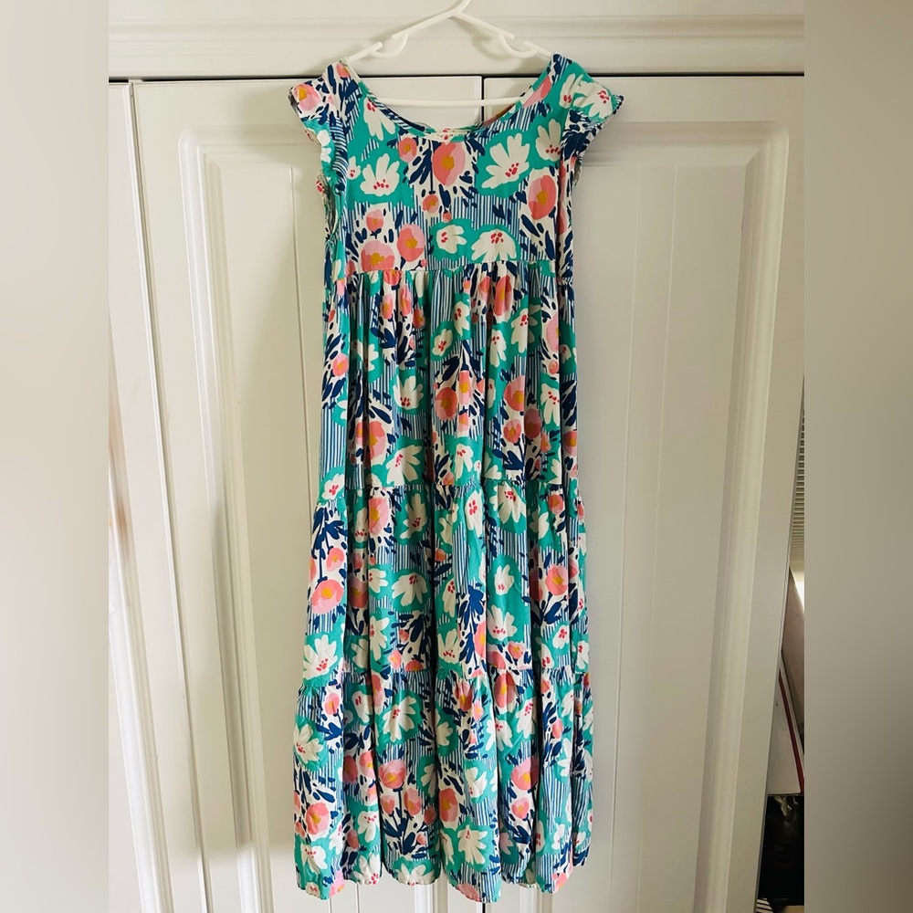 Floral Maxi Dress with Cap Sleeves